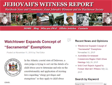 Tablet Screenshot of jehovahswitnessreport.com